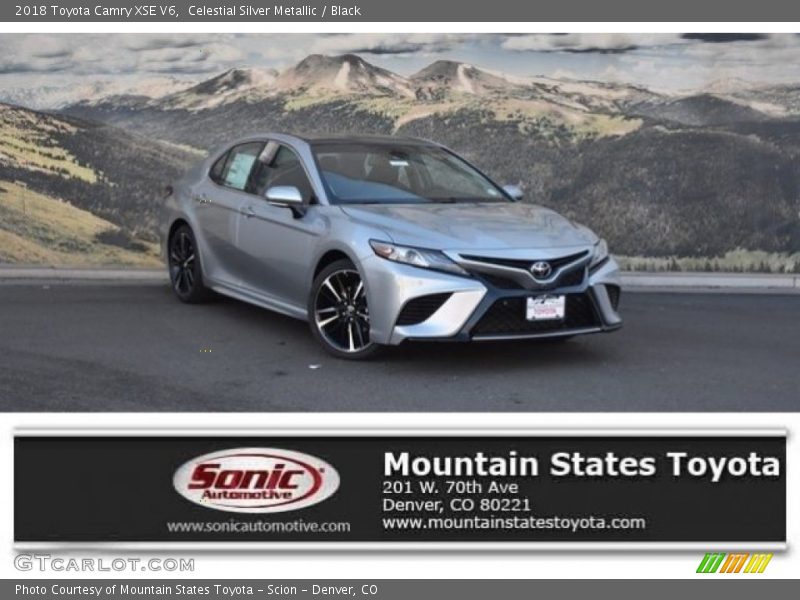 Celestial Silver Metallic / Black 2018 Toyota Camry XSE V6