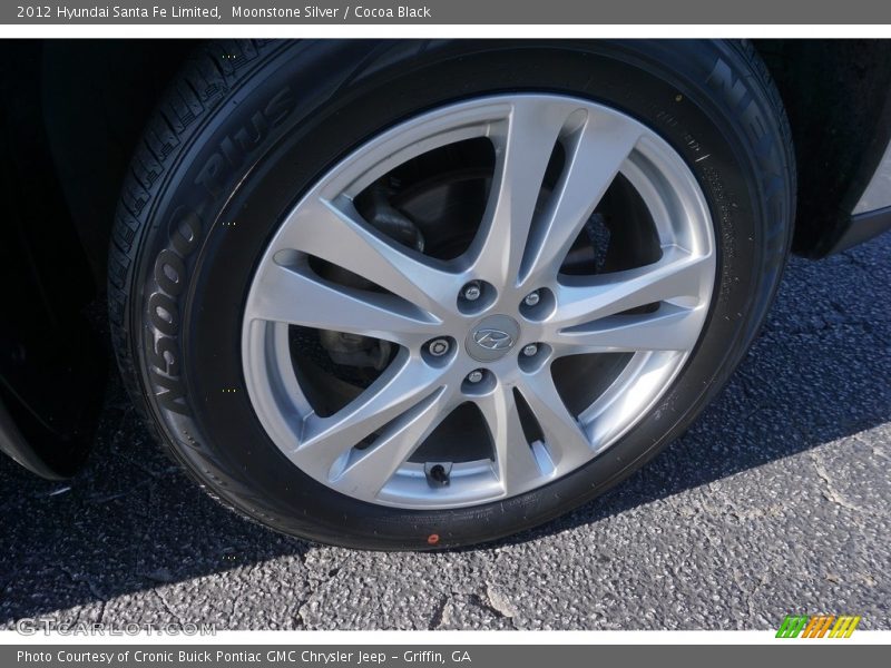 Moonstone Silver / Cocoa Black 2012 Hyundai Santa Fe Limited