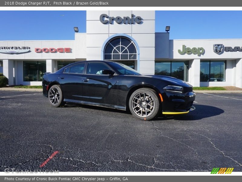 Pitch Black / Brazen Gold/Black 2018 Dodge Charger R/T