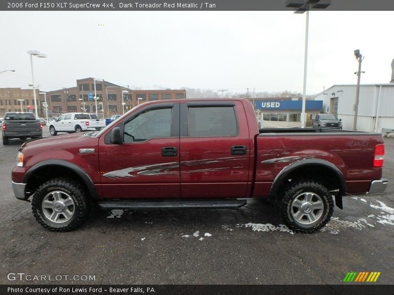 Dark Toreador Red Metallic / Tan 2006 Ford F150 XLT SuperCrew 4x4