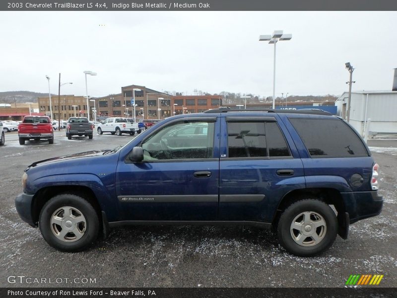 Indigo Blue Metallic / Medium Oak 2003 Chevrolet TrailBlazer LS 4x4
