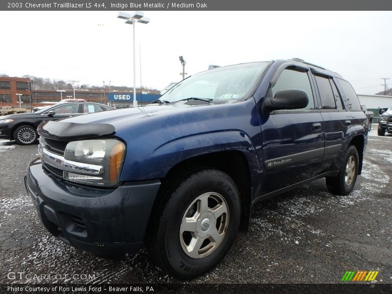 Indigo Blue Metallic / Medium Oak 2003 Chevrolet TrailBlazer LS 4x4