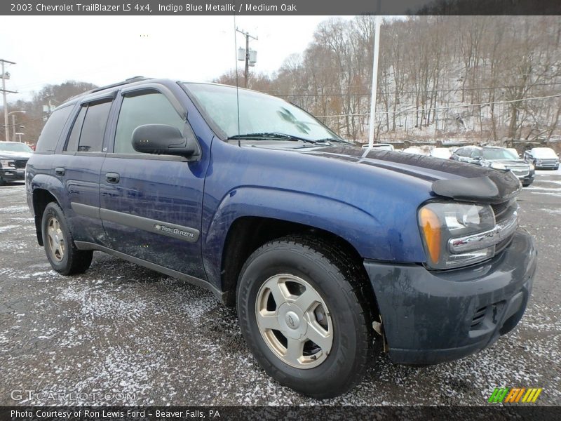 Indigo Blue Metallic / Medium Oak 2003 Chevrolet TrailBlazer LS 4x4