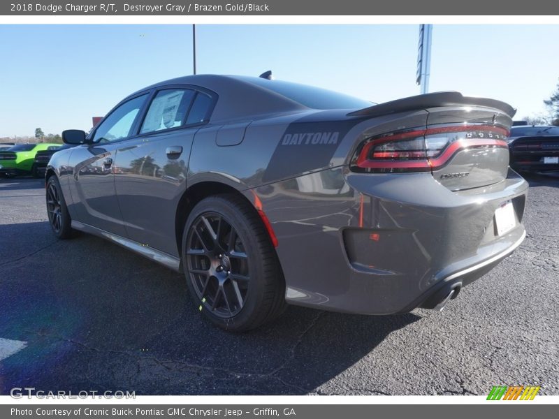 Destroyer Gray / Brazen Gold/Black 2018 Dodge Charger R/T
