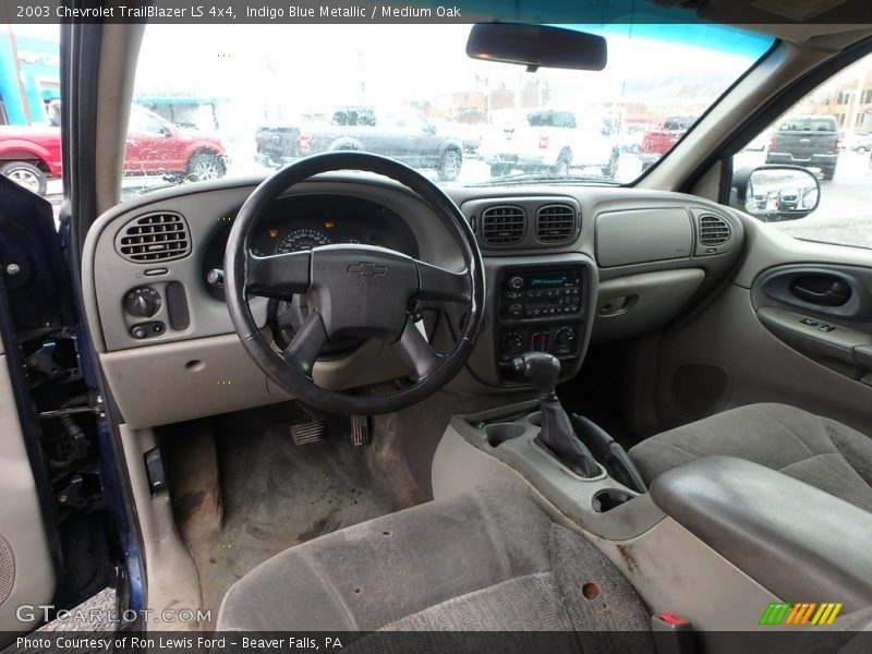 Indigo Blue Metallic / Medium Oak 2003 Chevrolet TrailBlazer LS 4x4