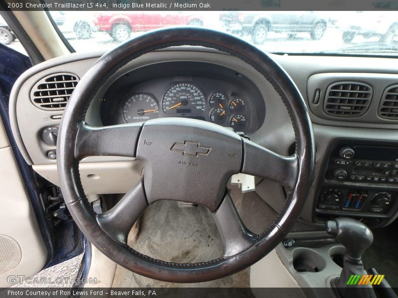 Indigo Blue Metallic / Medium Oak 2003 Chevrolet TrailBlazer LS 4x4