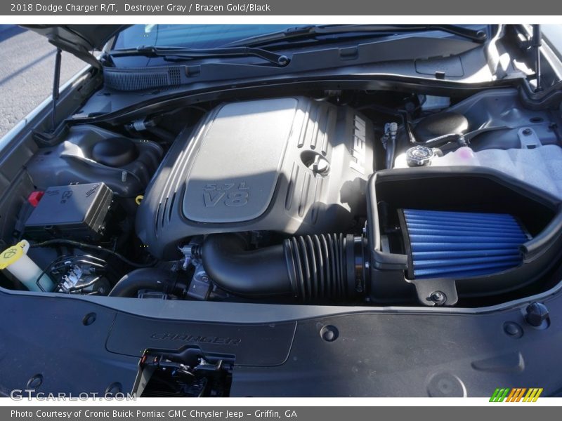 Destroyer Gray / Brazen Gold/Black 2018 Dodge Charger R/T