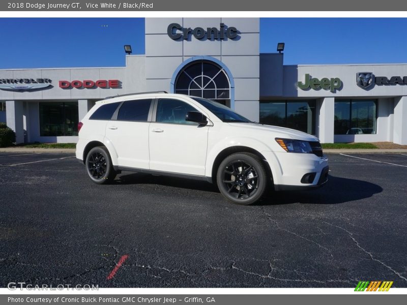 Vice White / Black/Red 2018 Dodge Journey GT