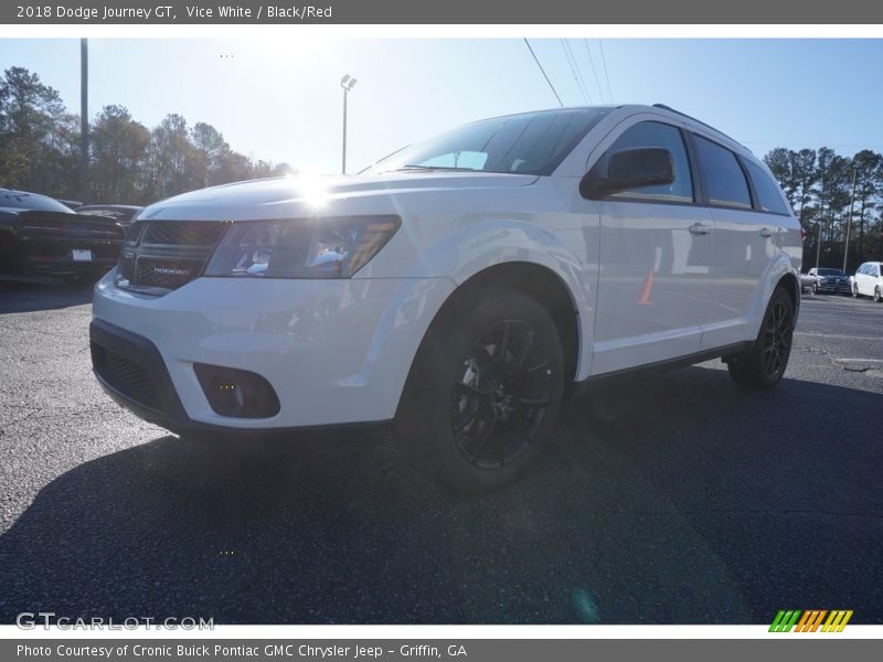 Vice White / Black/Red 2018 Dodge Journey GT
