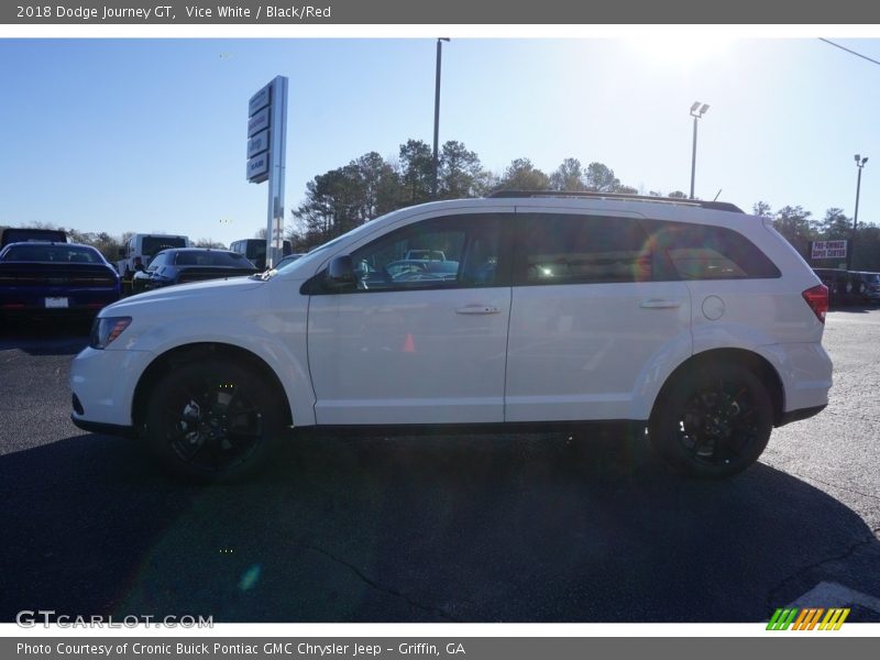 Vice White / Black/Red 2018 Dodge Journey GT