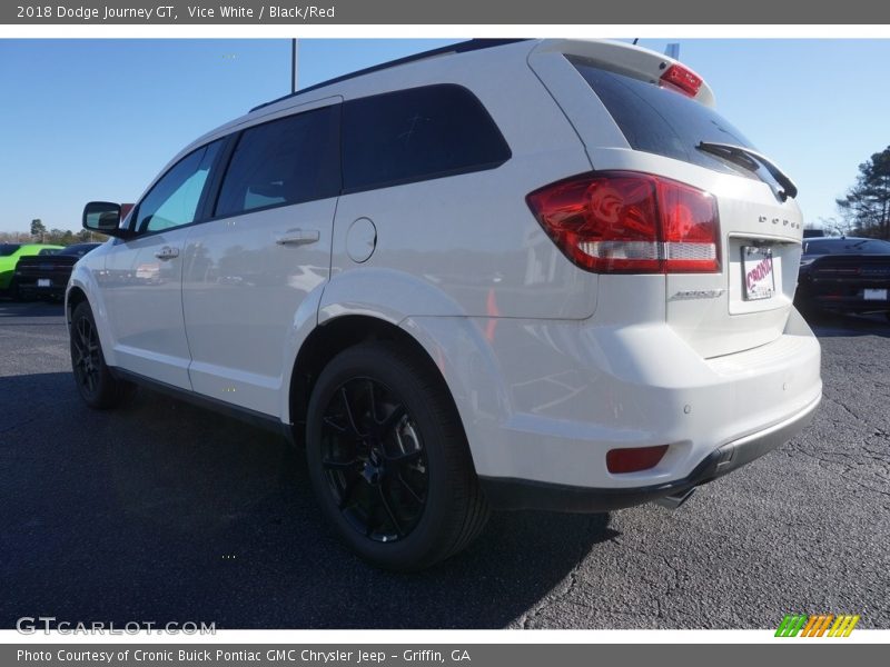 Vice White / Black/Red 2018 Dodge Journey GT