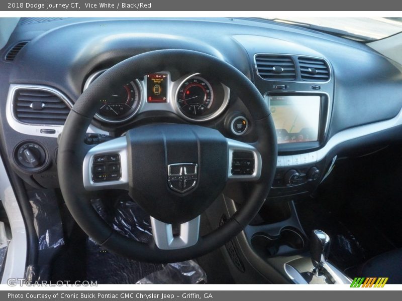 Vice White / Black/Red 2018 Dodge Journey GT
