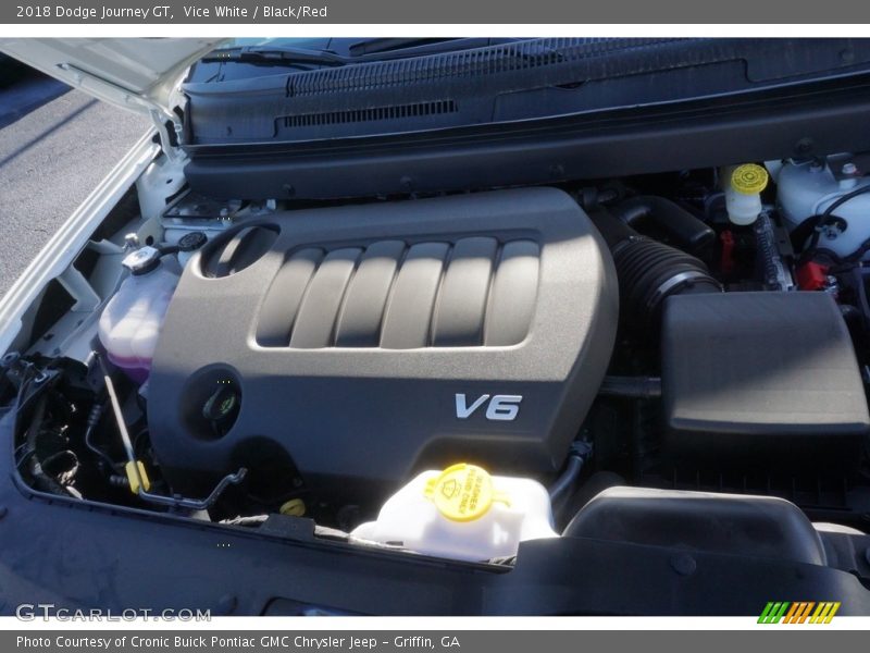 Vice White / Black/Red 2018 Dodge Journey GT