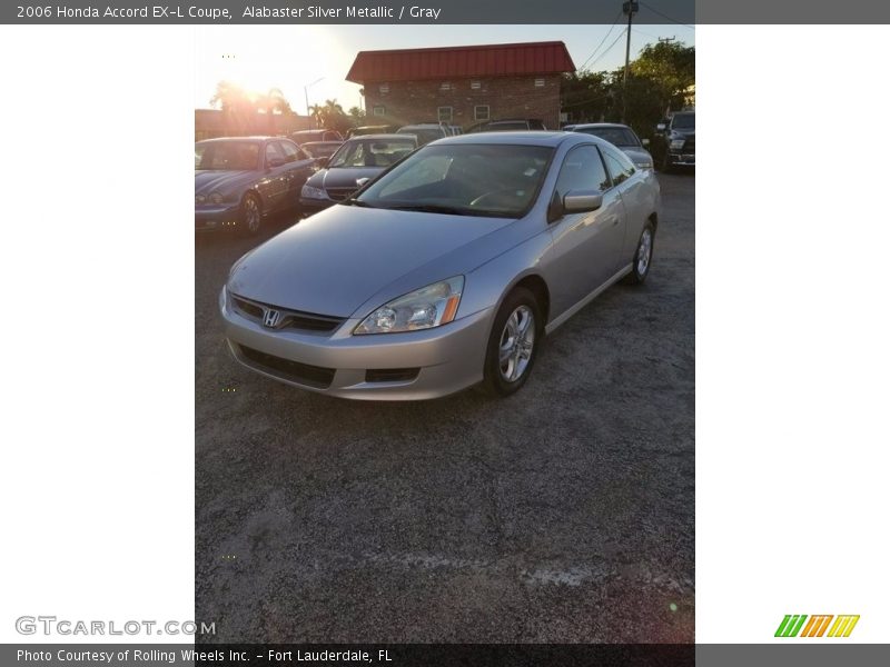 Alabaster Silver Metallic / Gray 2006 Honda Accord EX-L Coupe