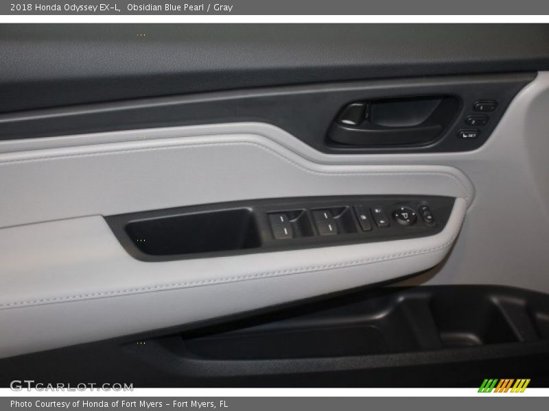 Obsidian Blue Pearl / Gray 2018 Honda Odyssey EX-L