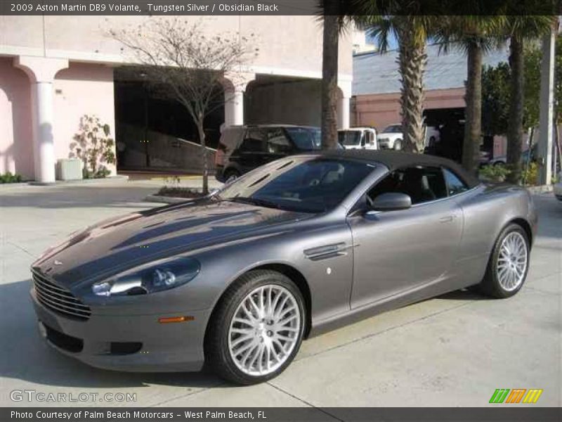 Tungsten Silver / Obsidian Black 2009 Aston Martin DB9 Volante