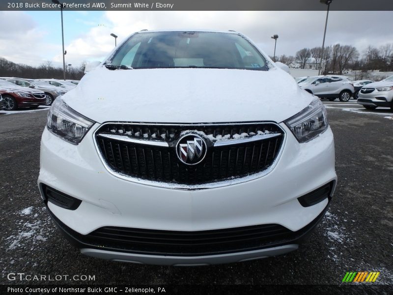 Summit White / Ebony 2018 Buick Encore Preferred AWD