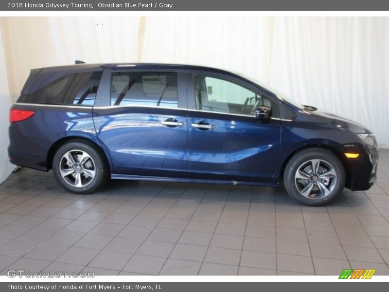 Obsidian Blue Pearl / Gray 2018 Honda Odyssey Touring