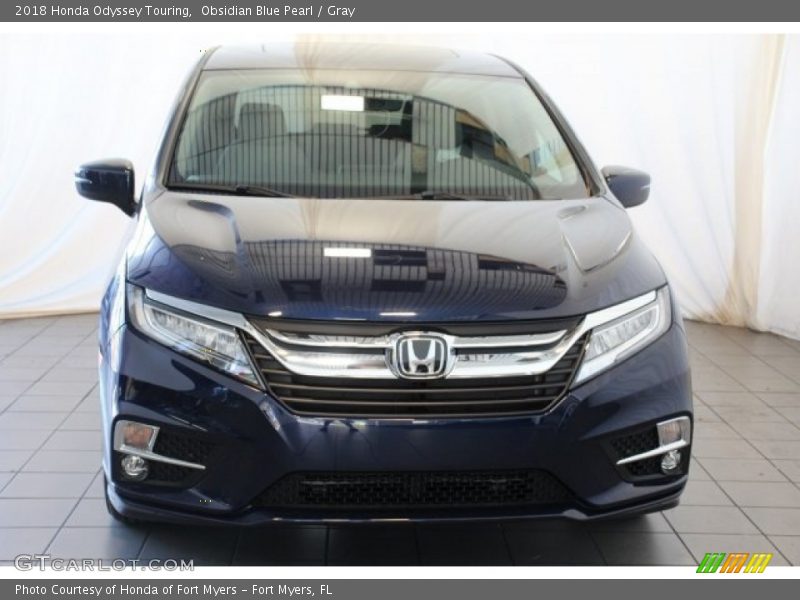 Obsidian Blue Pearl / Gray 2018 Honda Odyssey Touring