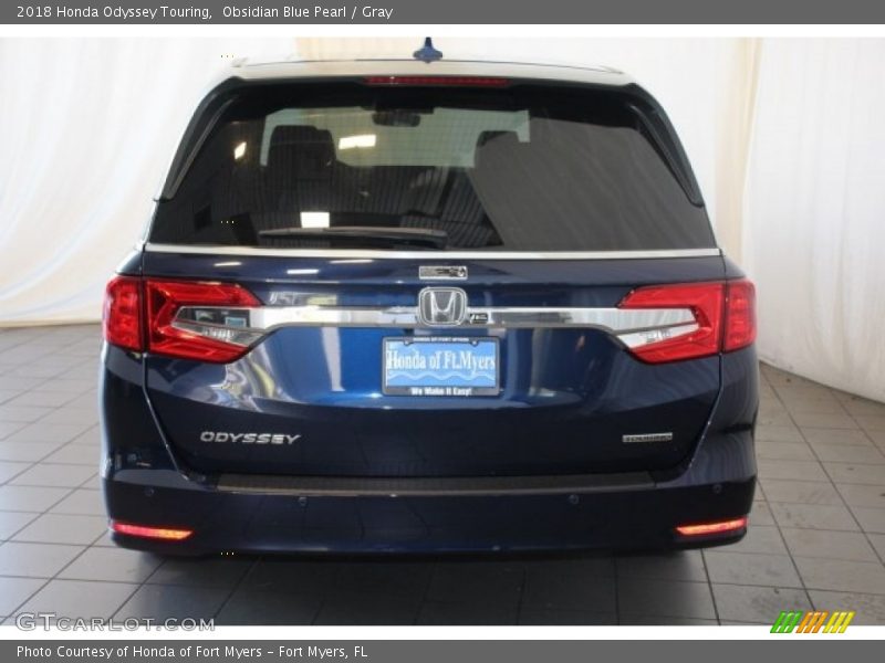 Obsidian Blue Pearl / Gray 2018 Honda Odyssey Touring