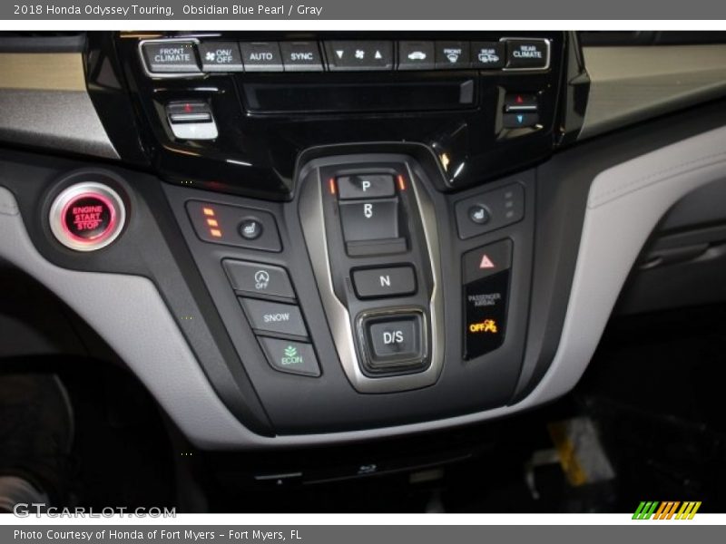 Obsidian Blue Pearl / Gray 2018 Honda Odyssey Touring