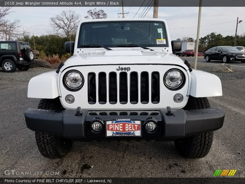 Bright White / Black 2018 Jeep Wrangler Unlimited Altitude 4x4
