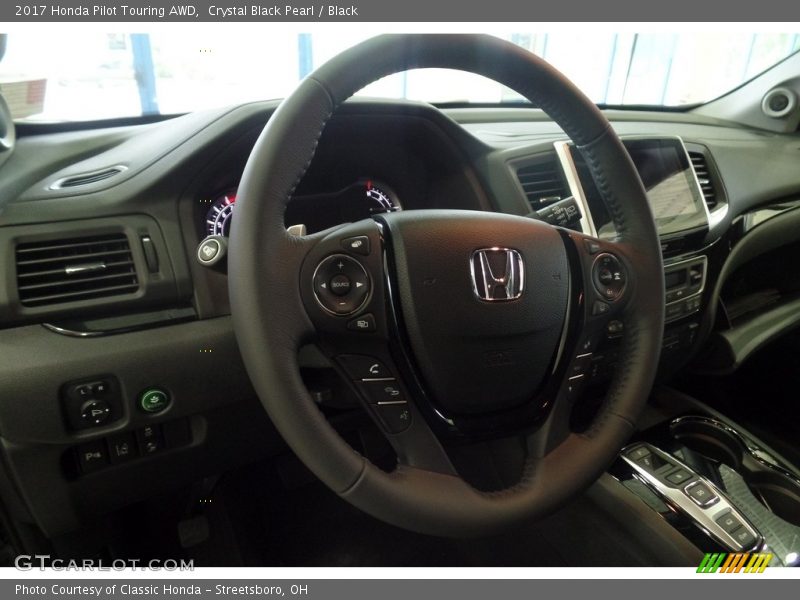 Crystal Black Pearl / Black 2017 Honda Pilot Touring AWD