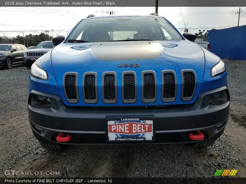 Hydro Blue Pearl / Black 2018 Jeep Cherokee Trailhawk 4x4