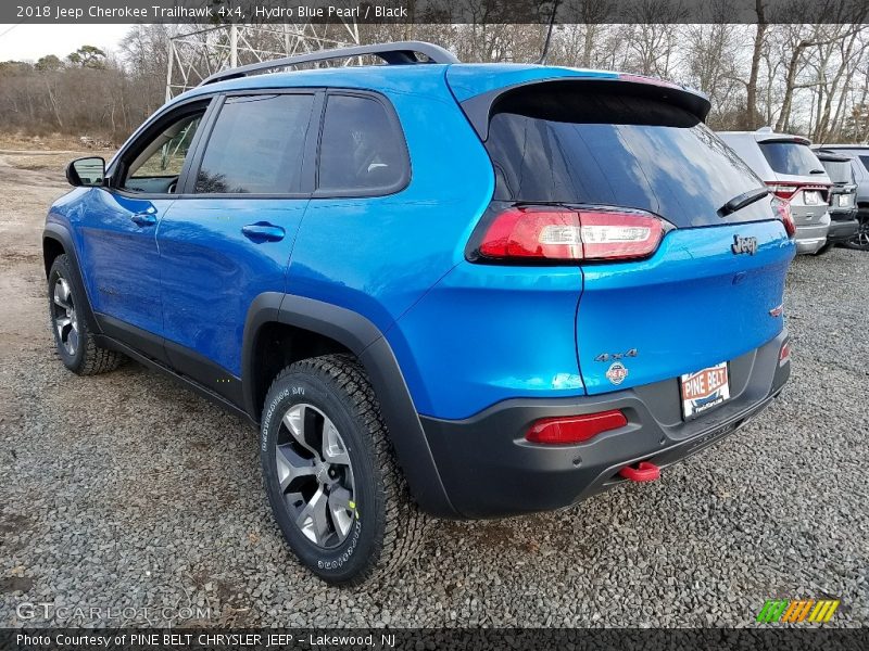 Hydro Blue Pearl / Black 2018 Jeep Cherokee Trailhawk 4x4
