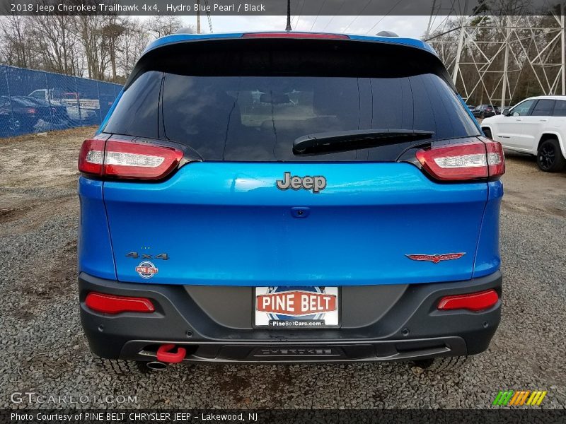 Hydro Blue Pearl / Black 2018 Jeep Cherokee Trailhawk 4x4