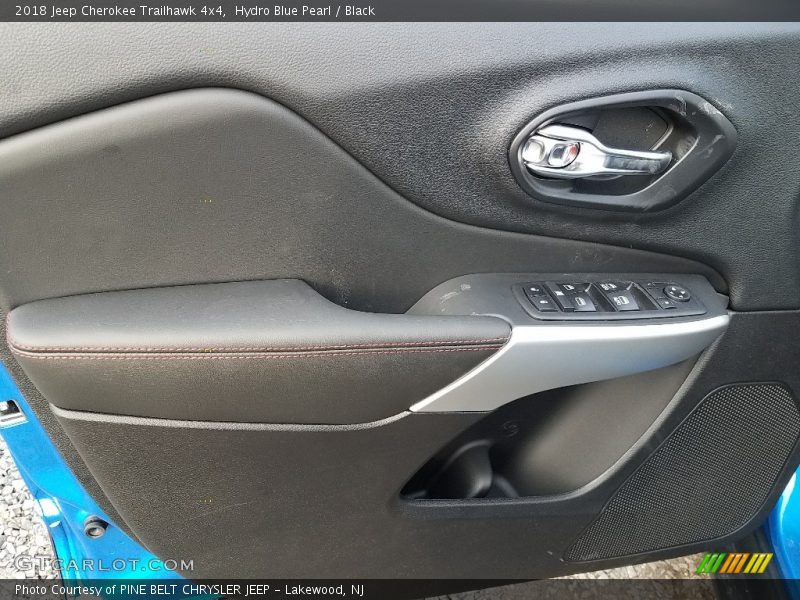 Hydro Blue Pearl / Black 2018 Jeep Cherokee Trailhawk 4x4