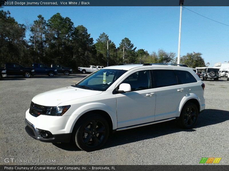 Vice White / Black 2018 Dodge Journey Crossroad