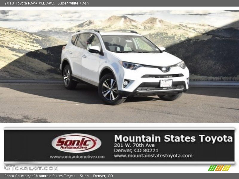 Super White / Ash 2018 Toyota RAV4 XLE AWD
