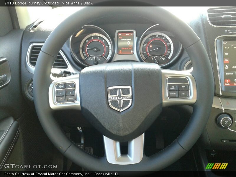 Vice White / Black 2018 Dodge Journey Crossroad