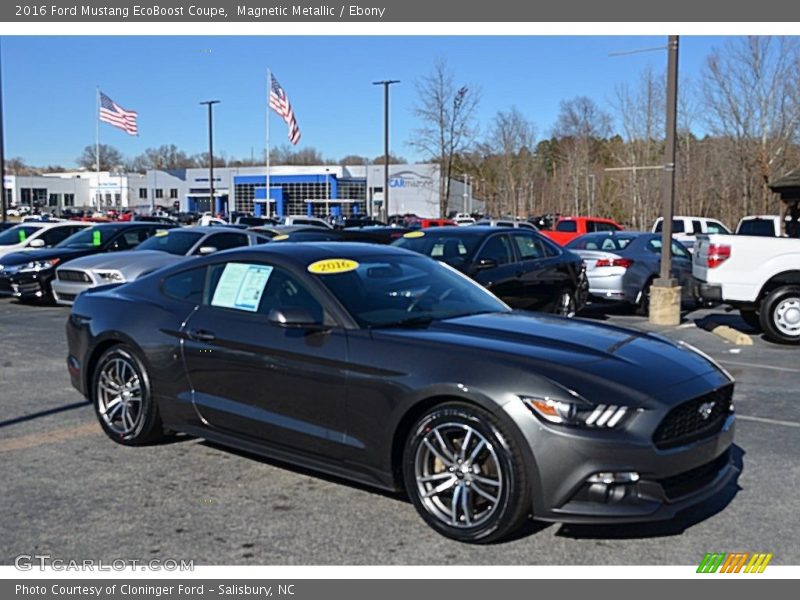 Magnetic Metallic / Ebony 2016 Ford Mustang EcoBoost Coupe