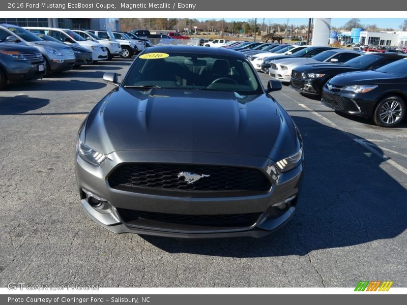 Magnetic Metallic / Ebony 2016 Ford Mustang EcoBoost Coupe