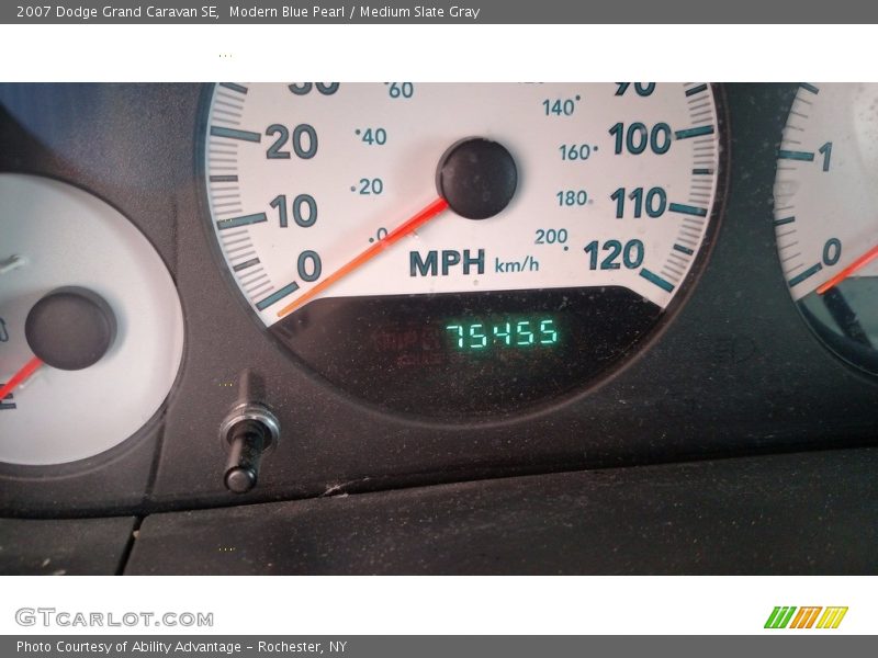 Modern Blue Pearl / Medium Slate Gray 2007 Dodge Grand Caravan SE