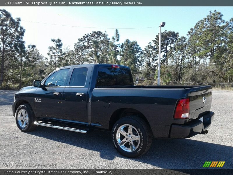 Maximum Steel Metallic / Black/Diesel Gray 2018 Ram 1500 Express Quad Cab