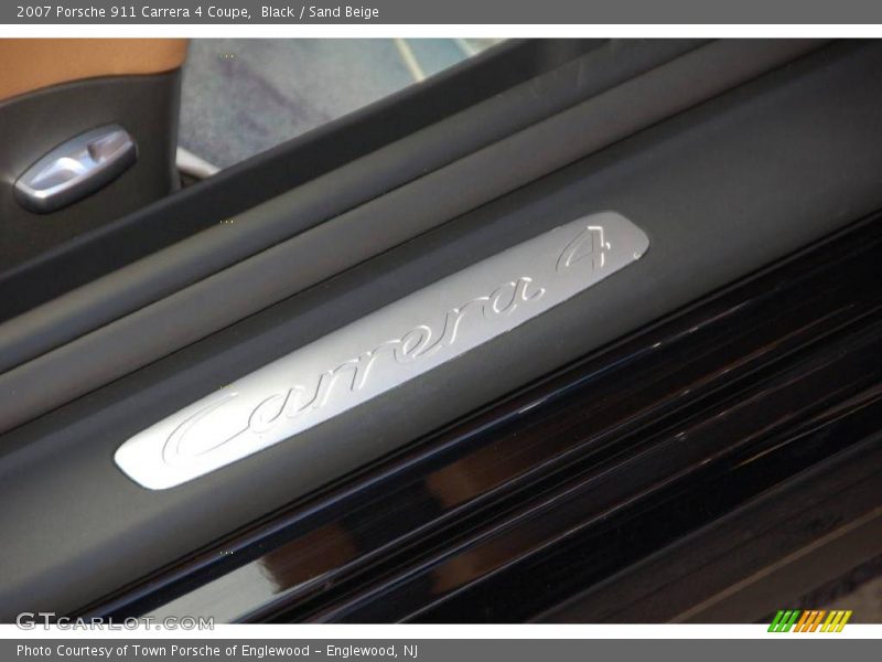 Black / Sand Beige 2007 Porsche 911 Carrera 4 Coupe