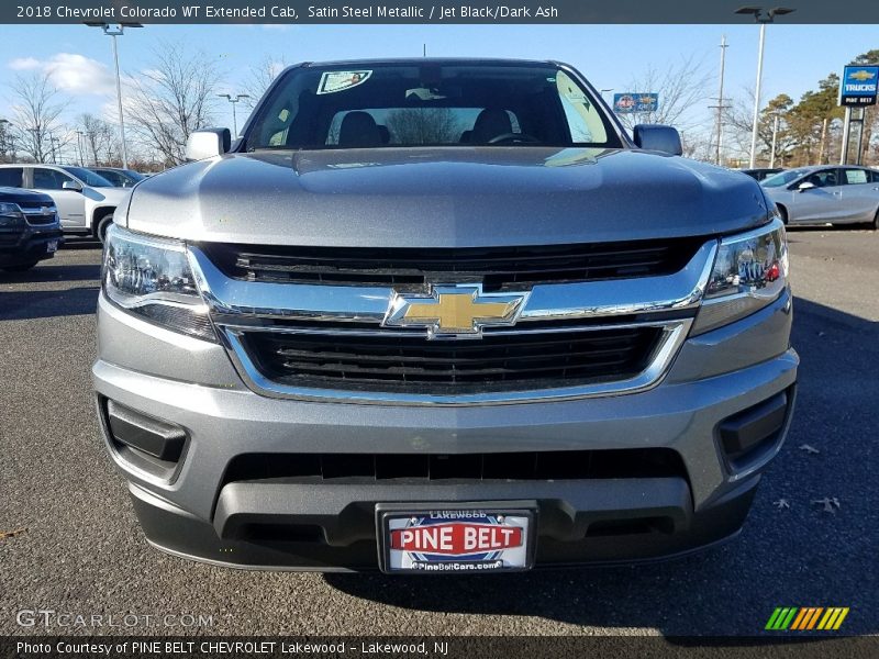 Satin Steel Metallic / Jet Black/Dark Ash 2018 Chevrolet Colorado WT Extended Cab