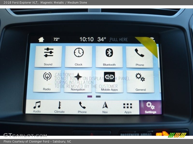 Controls of 2018 Explorer XLT