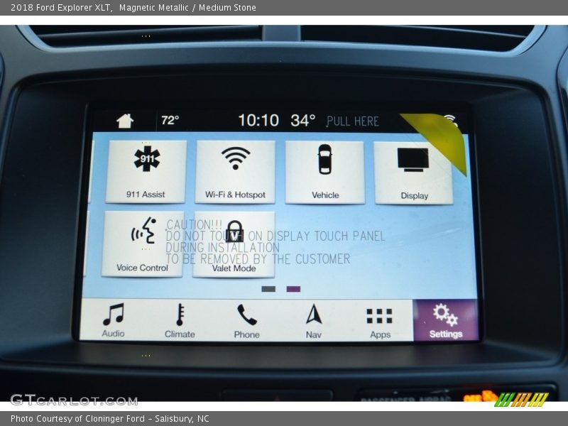 Controls of 2018 Explorer XLT