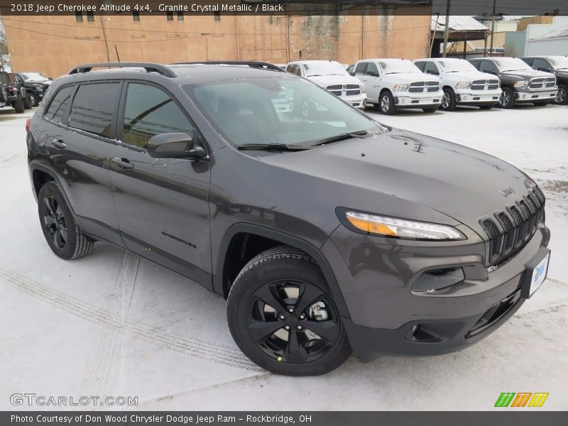 Granite Crystal Metallic / Black 2018 Jeep Cherokee Altitude 4x4