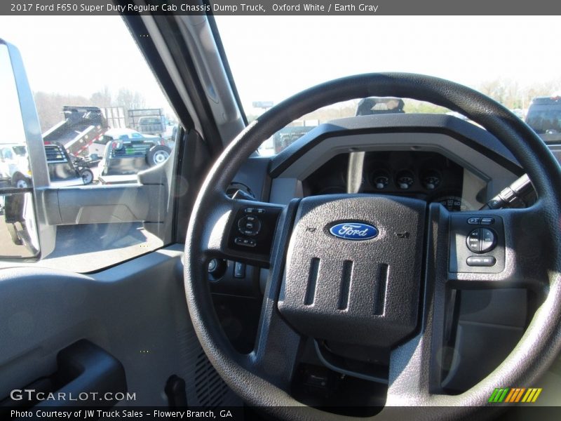 Oxford White / Earth Gray 2017 Ford F650 Super Duty Regular Cab Chassis Dump Truck