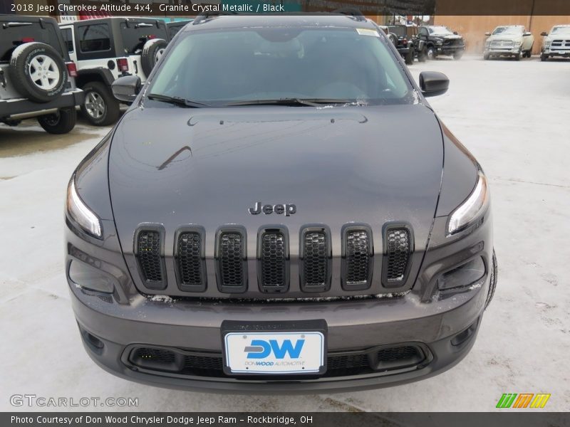 Granite Crystal Metallic / Black 2018 Jeep Cherokee Altitude 4x4