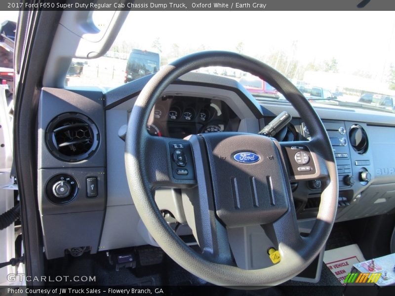 Oxford White / Earth Gray 2017 Ford F650 Super Duty Regular Cab Chassis Dump Truck