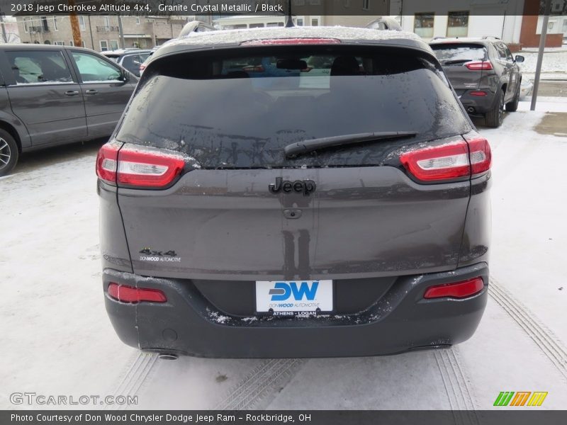 Granite Crystal Metallic / Black 2018 Jeep Cherokee Altitude 4x4