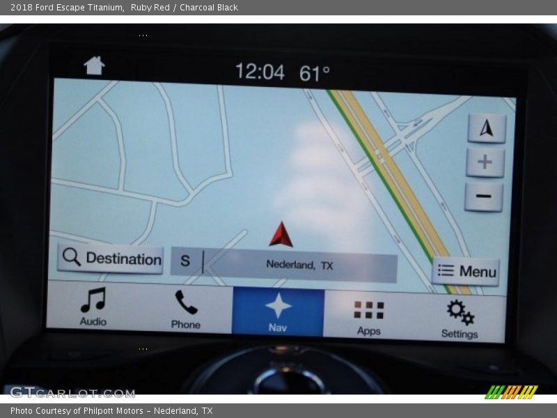 Navigation of 2018 Escape Titanium