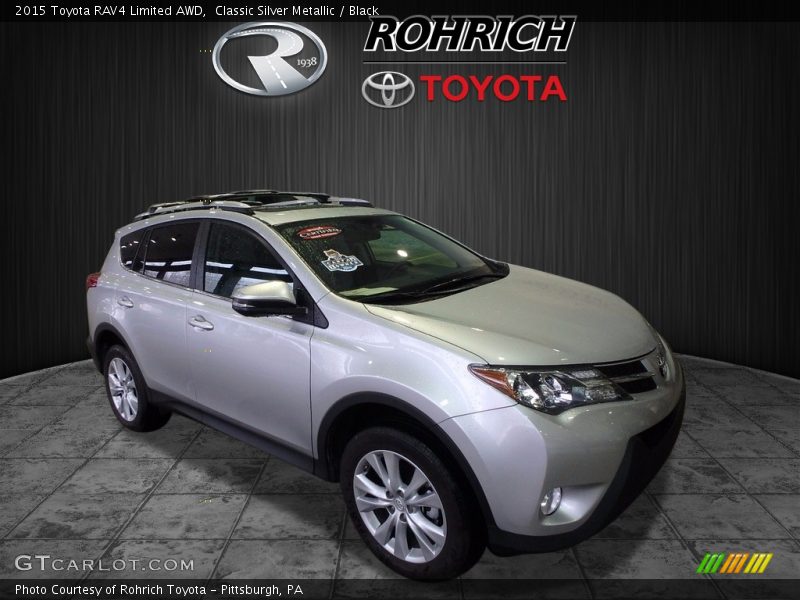 Classic Silver Metallic / Black 2015 Toyota RAV4 Limited AWD