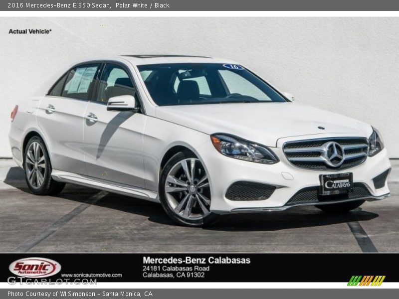 Polar White / Black 2016 Mercedes-Benz E 350 Sedan